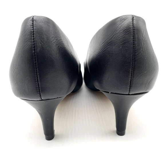 NEW Simply Styled Mia Pump Heel Black Classic Faux Leather Pointed Toe‎ - Picture 4 of 9
